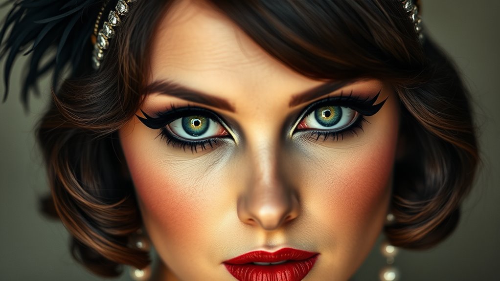 bold eyeliner defines 1920s style
