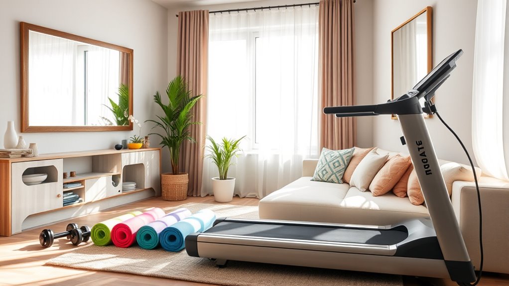 bright personalized workout space