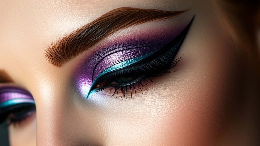 colorful textured liner experimentation