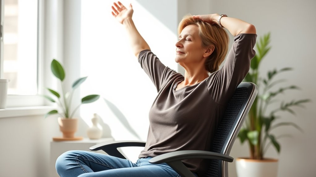 desk yoga for tension
