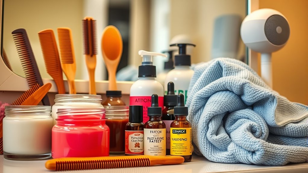 essential natural hair care supplies