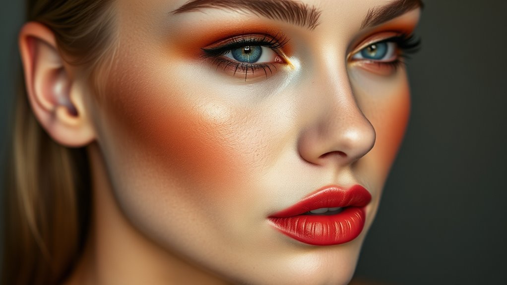 harmonious monochromatic makeup choices