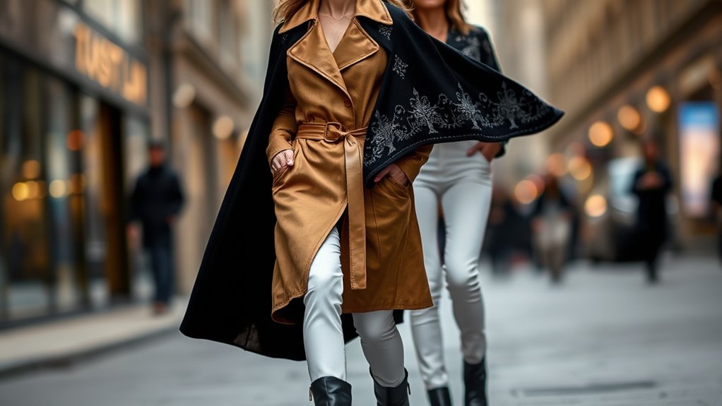 layered bold outerwear styling