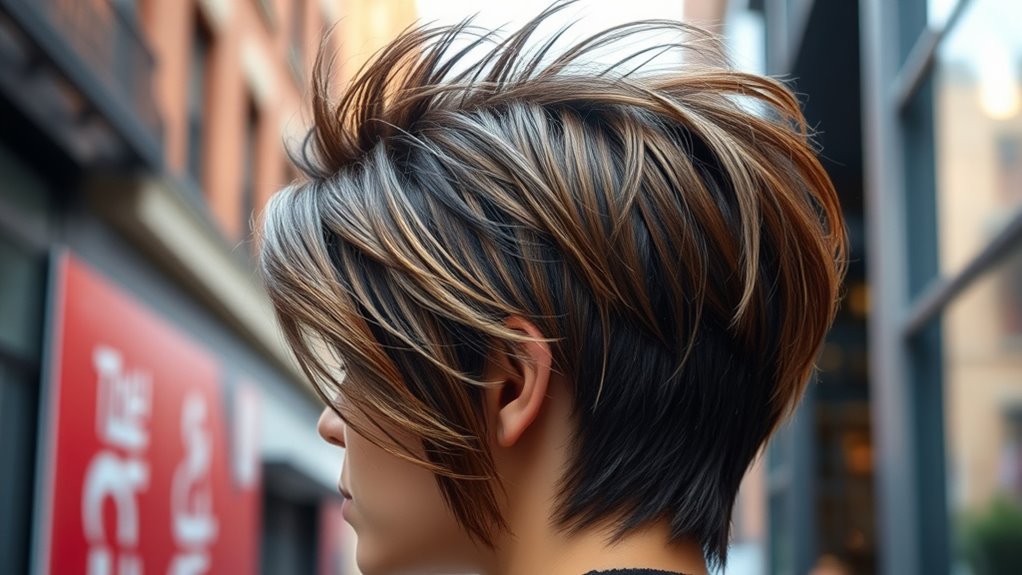 layered textured modern mullet