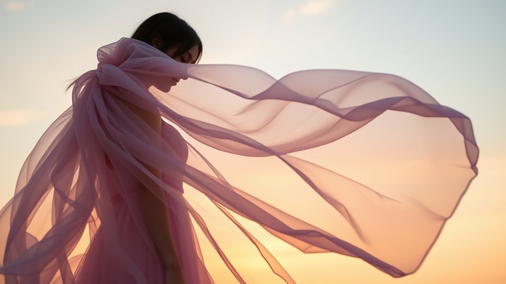 light flowing romantic fabrics