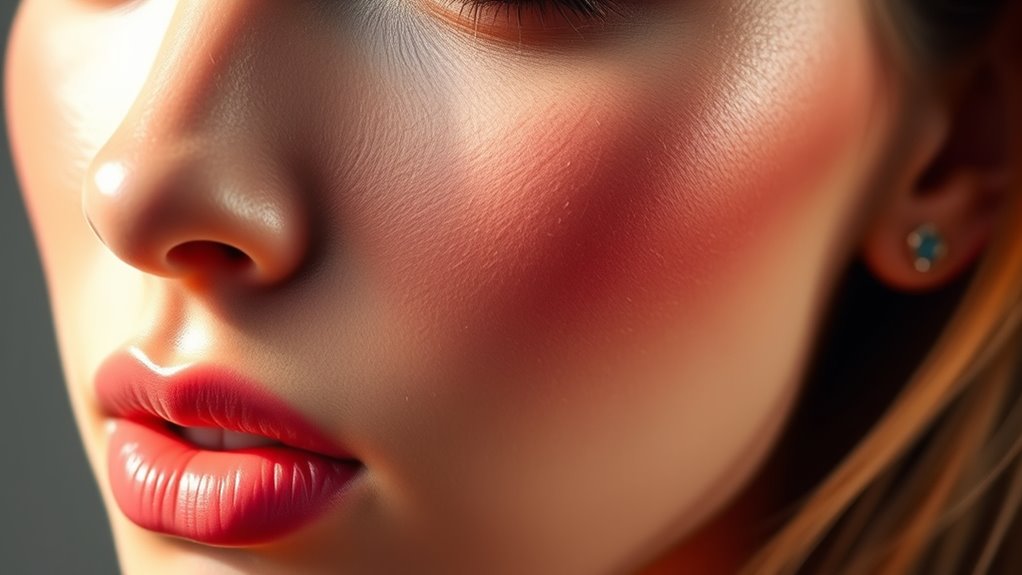 sculpted strategic blush application