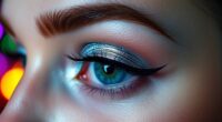 shimmering metallic eyeliner looks