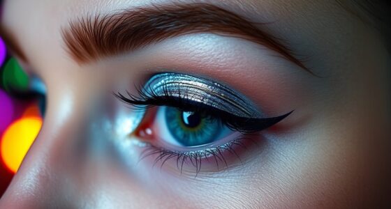 shimmering metallic eyeliner looks