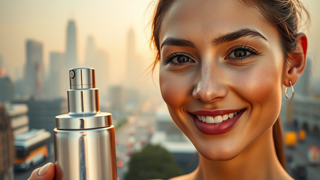 urban pollution damages skin