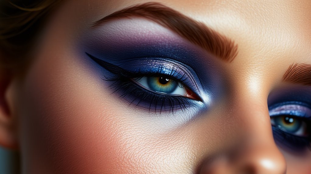 blended smoky violet eyes