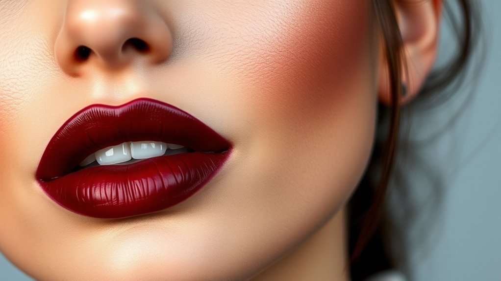 bold dark cherry makeup