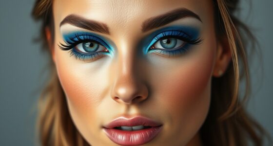 confidently wearing bold blue