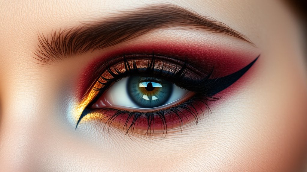 creative colorful eye blending