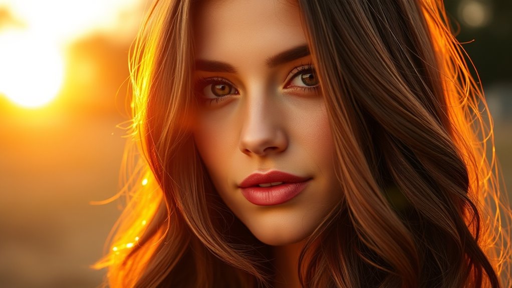 golden sunset hair glow