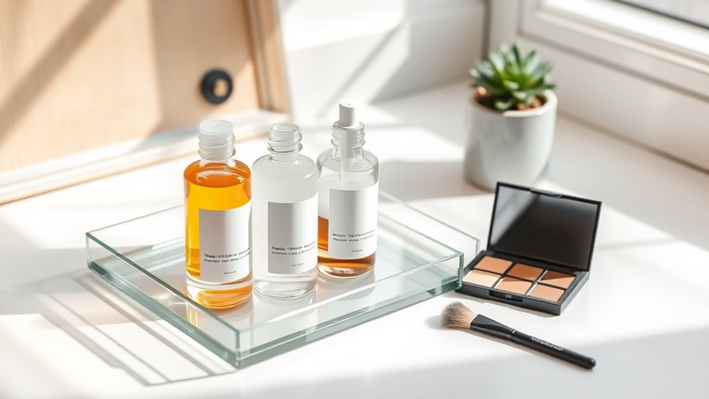 minimal skincare and makeup