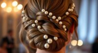 pearl adorned elegant updos