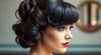 retro inspired victory roll hairstyle