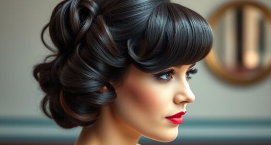 retro inspired victory roll hairstyle