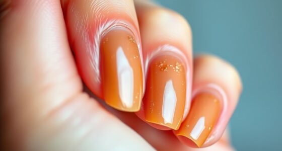 shiny glazed donut nails