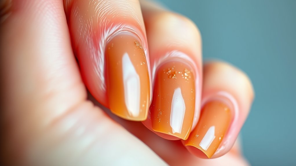 shiny glazed donut nails