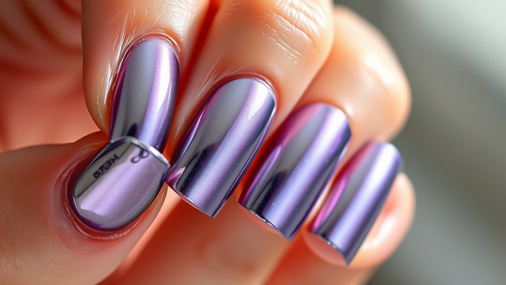 shiny metallic nail perfection