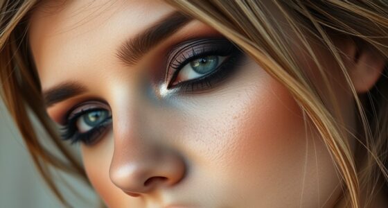 subtle smokey day look