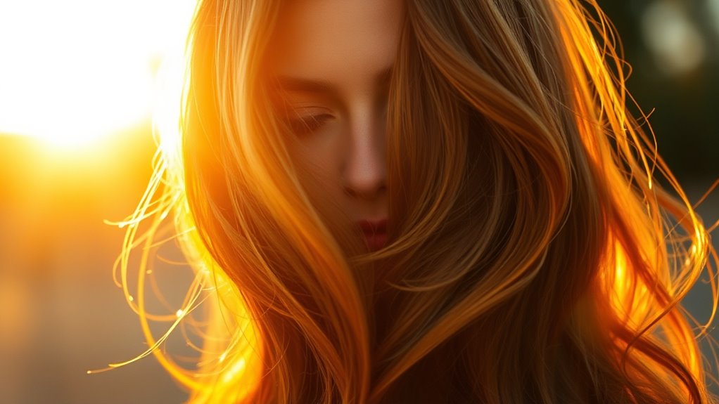 warm sunset hair shades