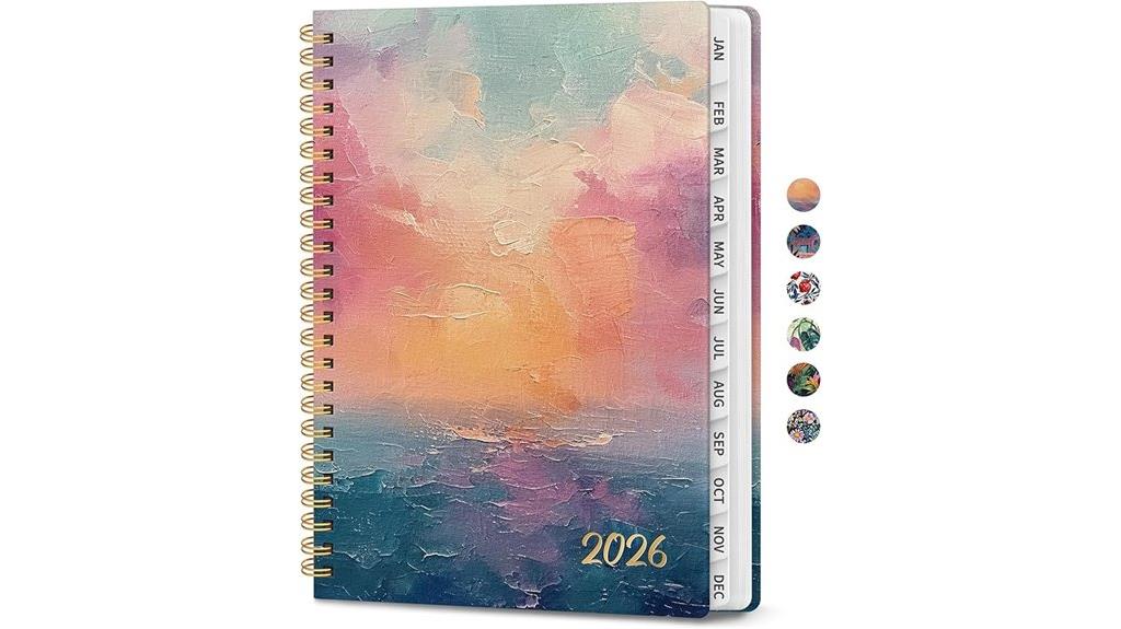 2026 monthly planner with pocket