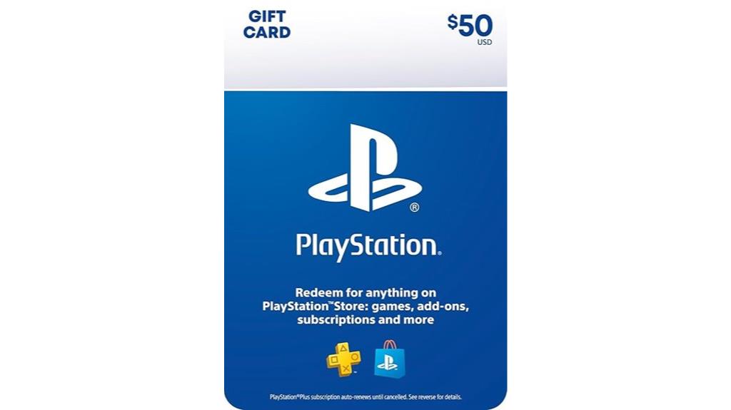 50 physical playstation card