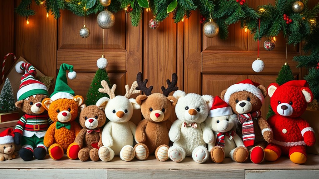 selecting cozy festive plush