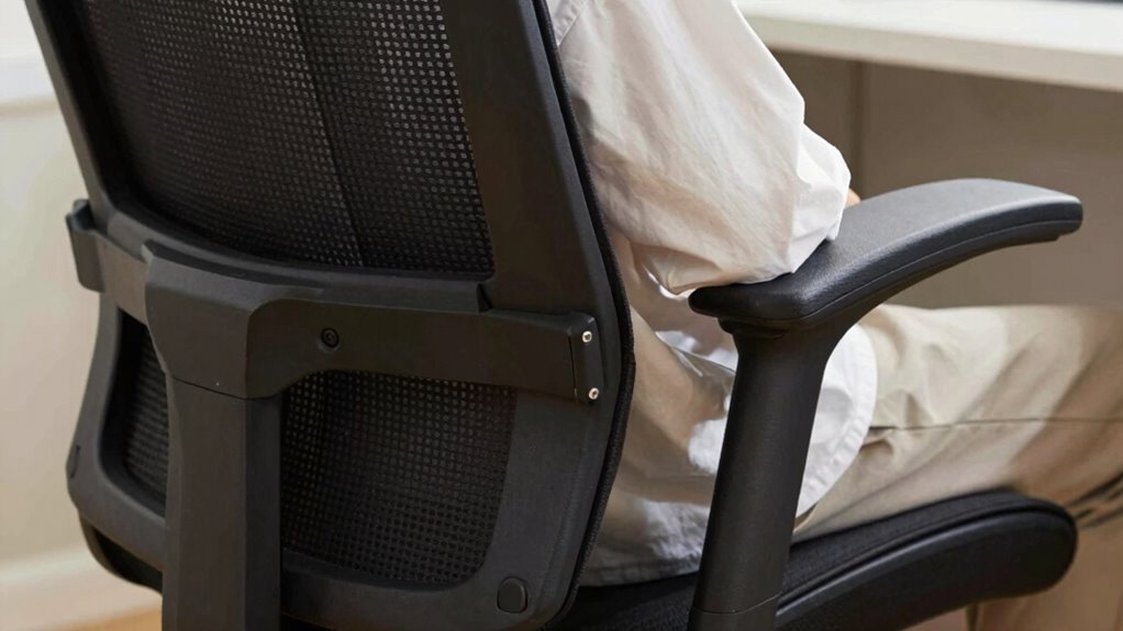 armrest height prevents shoulder fatigue