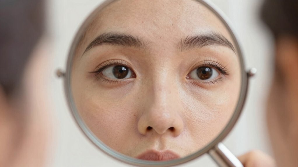 close up mirror overapplication