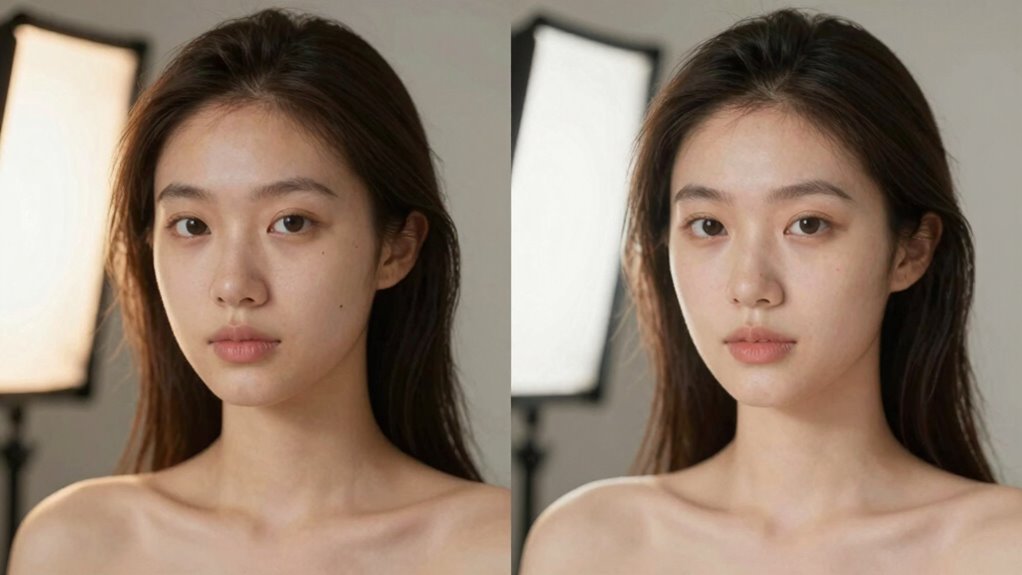 even lighting for flawless skin