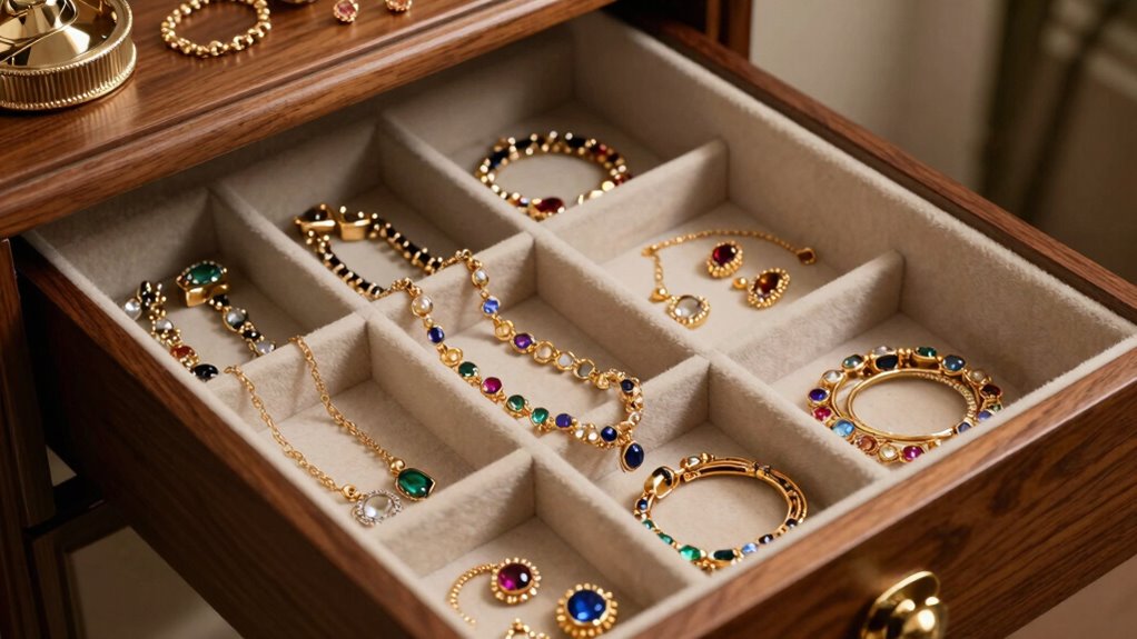elegant organized jewelry display