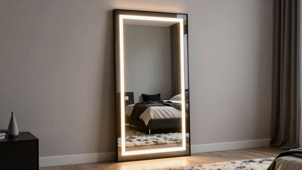 illuminated full length dressing mirror