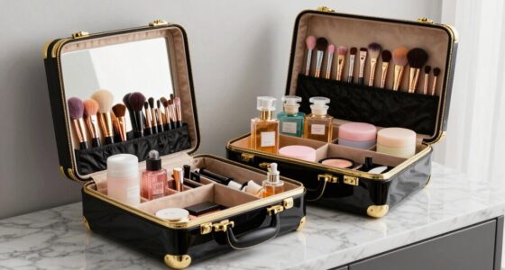 organized travel beauty storage