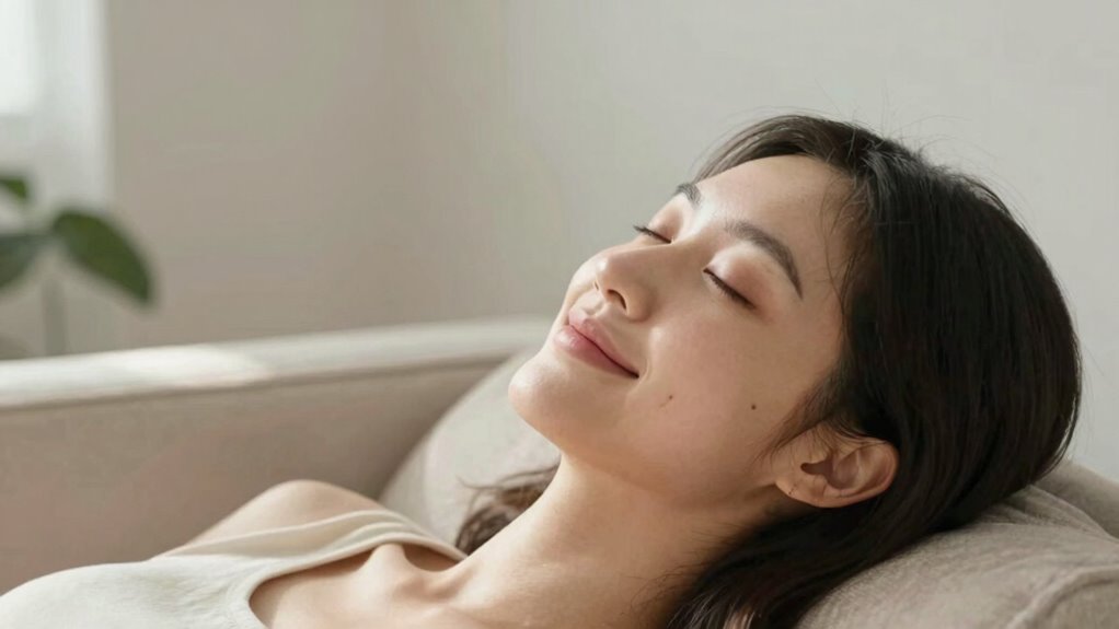 peaceful alert refreshed confident