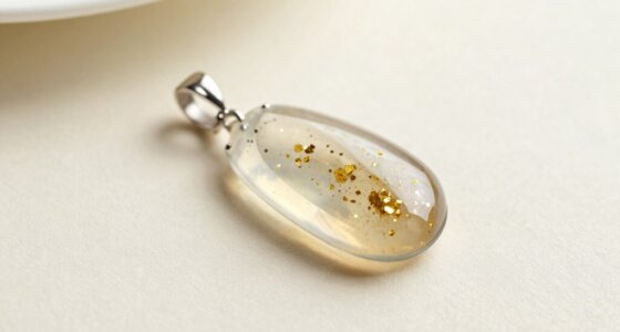 resin jewelry complements minimalism