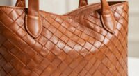 trendy woven leather totes