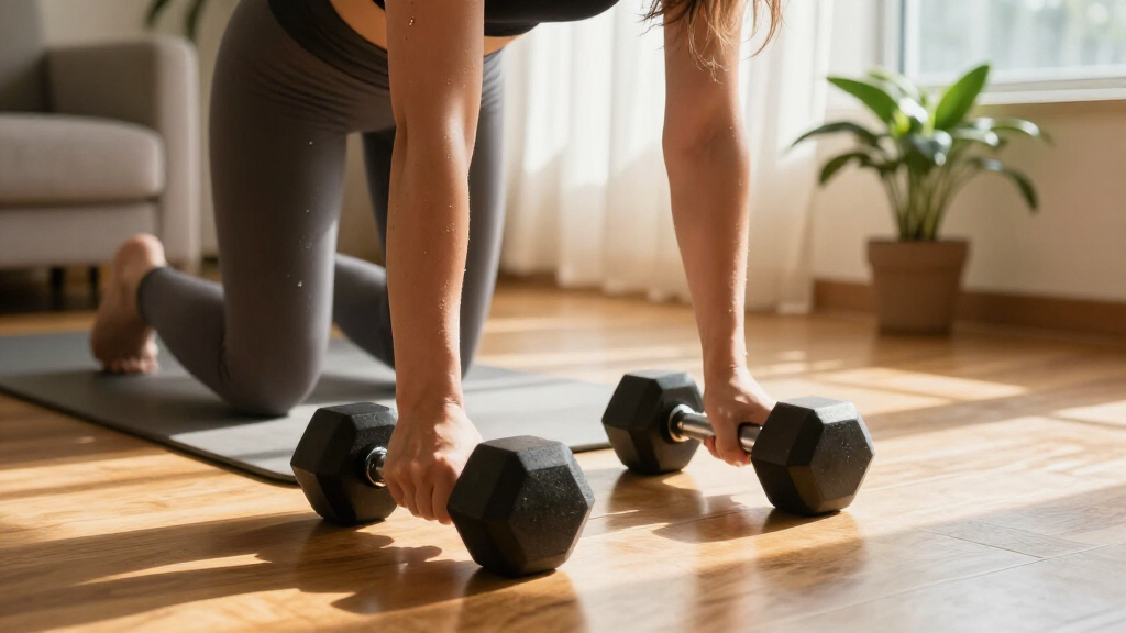The Two Simple Tricks A Trainer Uses To Ensure Her Home Dumbbell Workouts Stay Effective